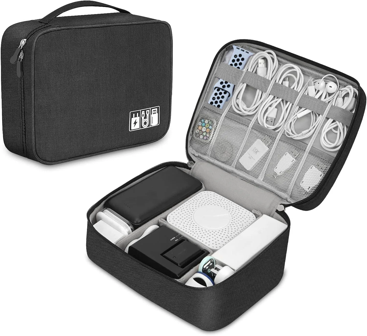 Tech Accessories Organizer Pouch - Estojo organizador de tecnologia portátil para
