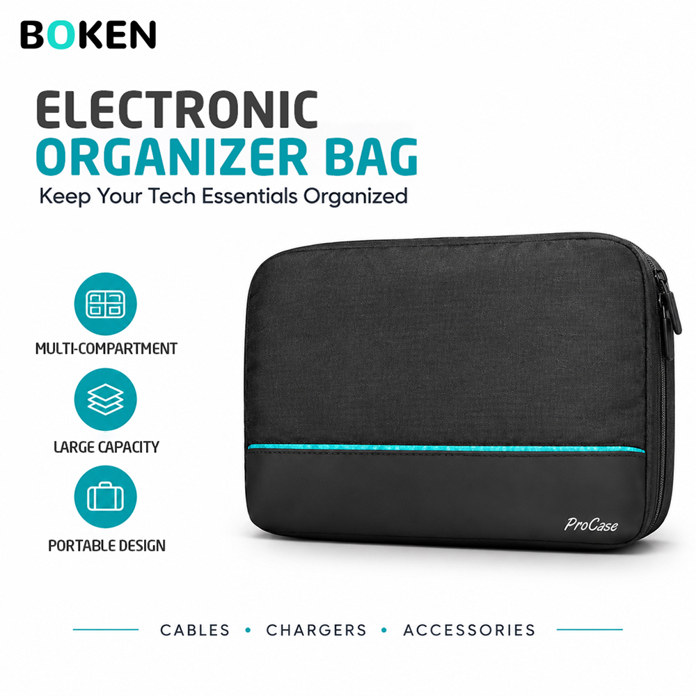 Tech Accessories Organizer Pouch - Bolsa organizadora de tecnologia para viagens,