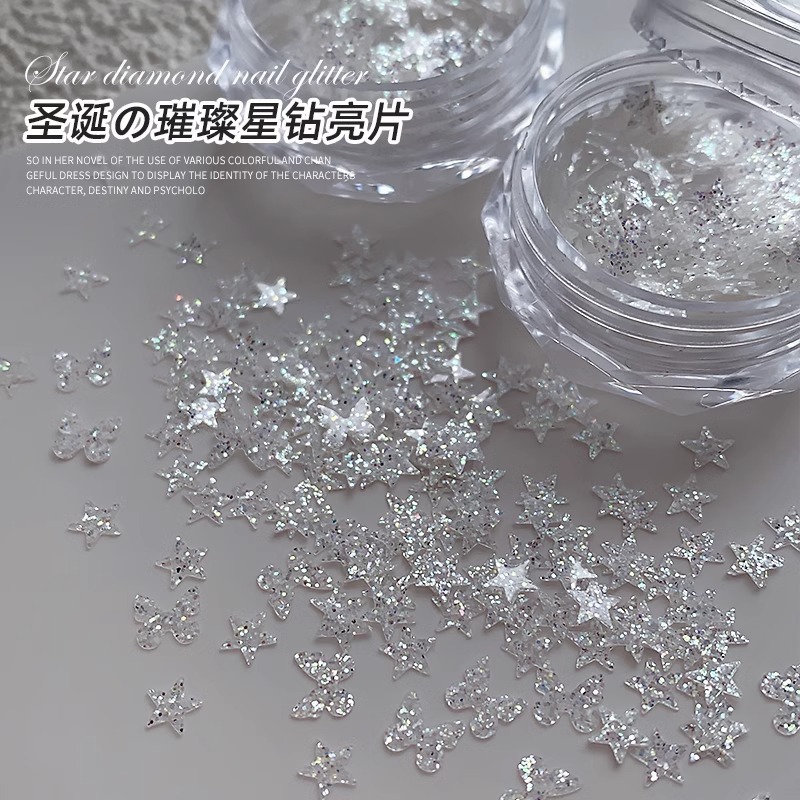 Tech Accessories Box - Acessórios de Unhas com Glitter, Decorações