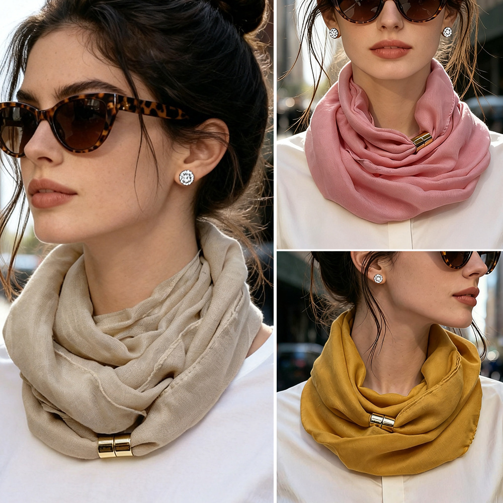 Hi Tech Accessories - Cachecol Feminino Elegante para Primavera e