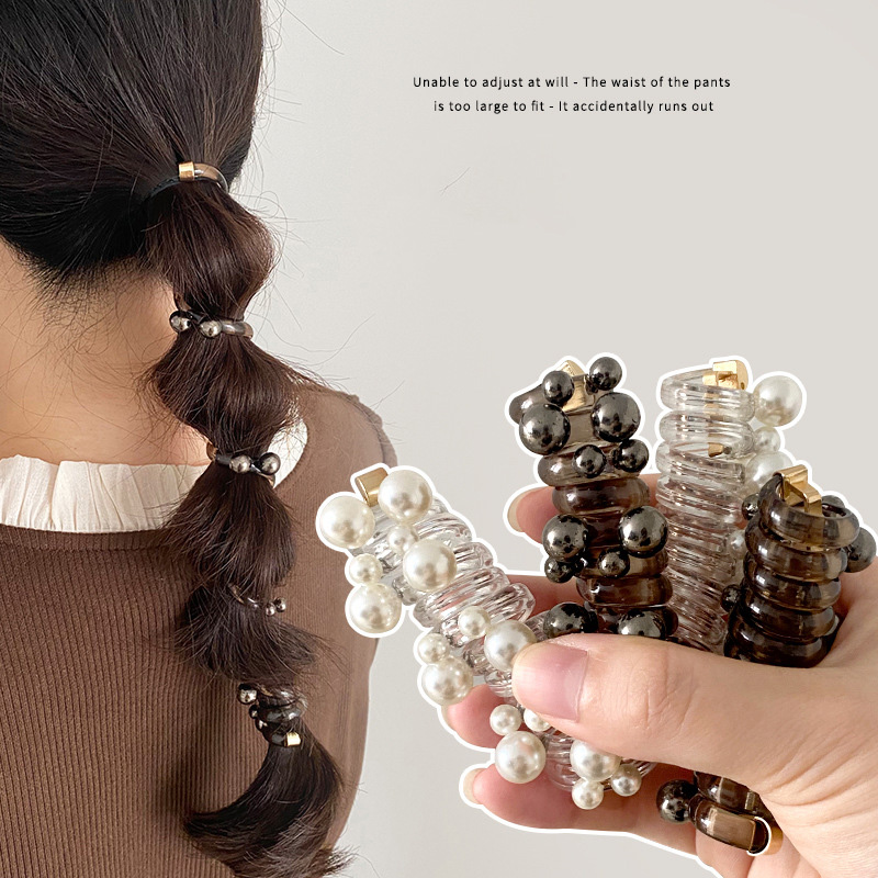 Hi Tech Accessories - Laço de cabelo pérola, faixa de