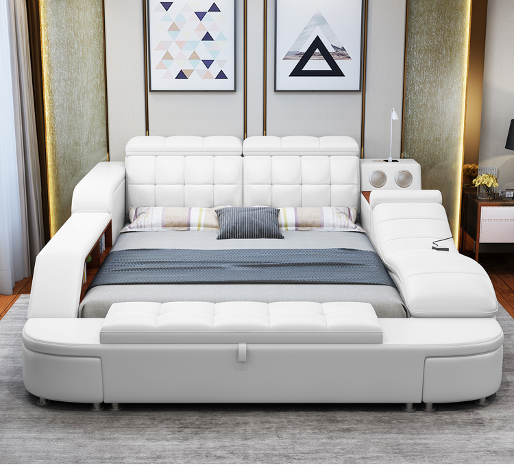 Tech Queen - Cama multifuncional king/queen size tecnologia camas