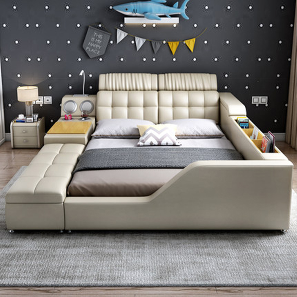 Tech Queen - Cama inteligente tecnológica multifuncional moderna com