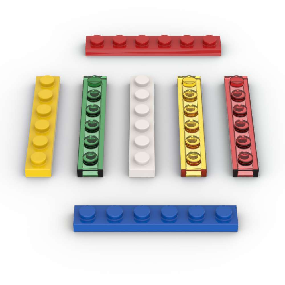 Moc 10 pçs placa 3666 1x6 bloc - Tech Accessories For Kids avaliação e preço