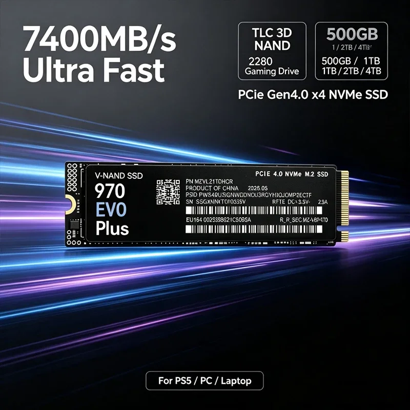 SSD M.2 NVMe 7400MB/s 970 EVO  - Samsung Ssd 980 Pro avaliação e preço