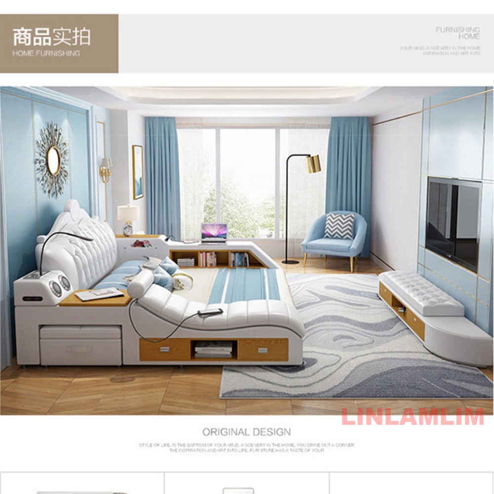 Cama de Luxo Moderna em Couro  - Tech Queen avaliação e preço