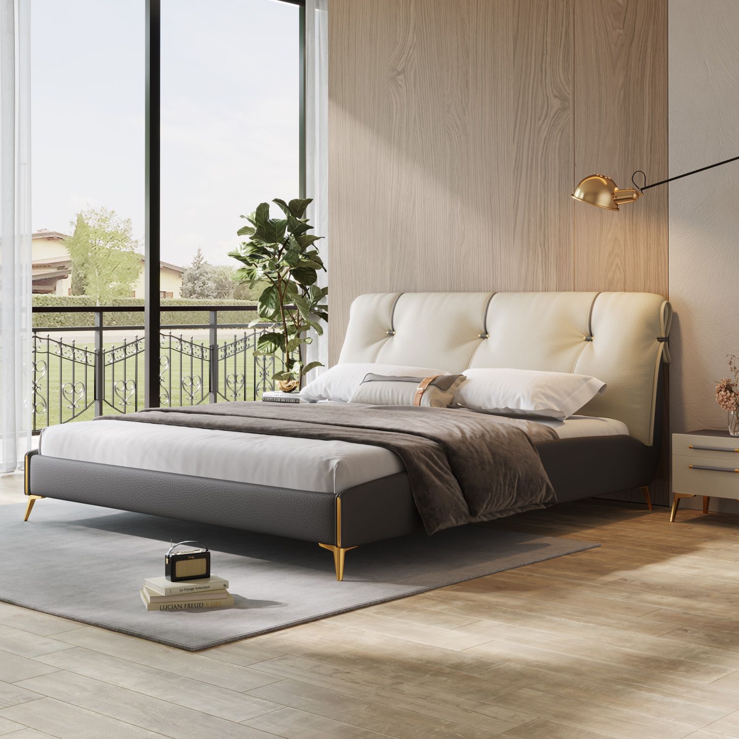Cama de Casal Moderna de Luxo  - Tech Queen avaliação e preço